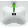 Смеситель для раковины LAUFEN FLORAKIDS зеленый рычаг, без донного клапана 3.1165.1.014.110.1